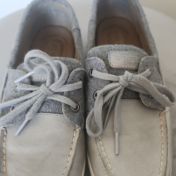 Sperry Gray Loafers with White Sole - Picture 5 of 5